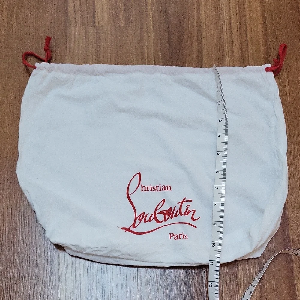 Christian Louboutin Cream Dust Bag with Red Logo - Picture 5 of 5